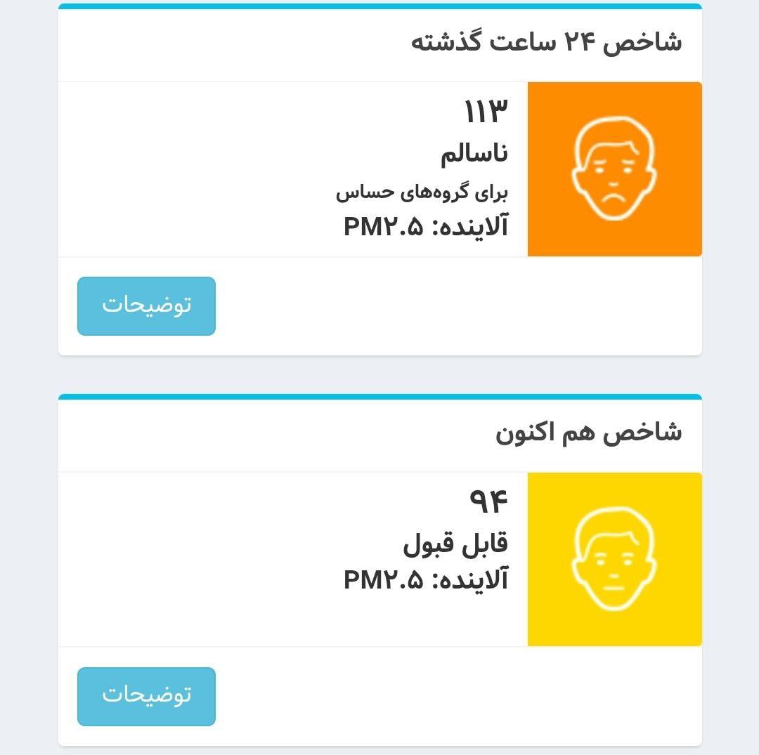 هوای تهران در مرز آلودگی
