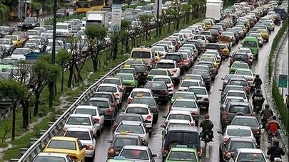 ترافیک سنگین در محور رشت ـ قزوین