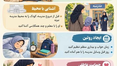 نوراینفو / ۵ راهکار ساده برای کاهش اضطراب کودک قبل از مدرسه