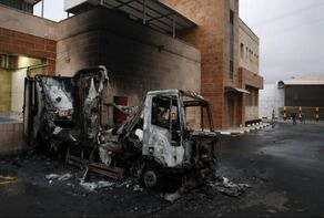 Masked Israeli settlers destroyed property in the West Bank