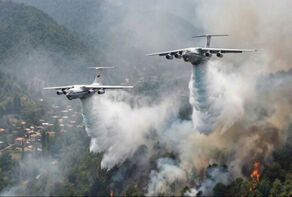 ورود هواپیماهای آب‌پاش ترکیه‌ به ایران/تصاویر بدون دود منطقه بیانگر کنترل حریق در الیت