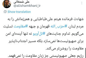 شمخانی: رژیم صهیونیستی جز زبان مقاومت را نمی‌فهمد