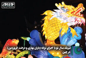 تبریک سال نو با اجرای ترانه باران بهاری و درخت فروردین در چین+فیلم