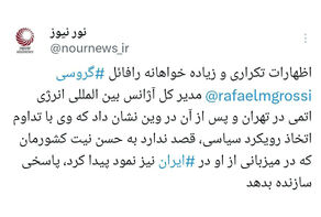 گروسی همچنان بر مدار رفتار سیاسی
