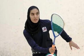 Iranian squash player wins historic first gold medal