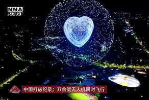 中国打破纪录；万余架无人机同时飞行