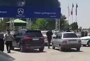 تصاویری از کارخانه خودروسازى در بروجرد پس از حمله رژیم صهیونیستى