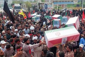 Minab buries 62 pieces of 32 children massacred in Feb. 28 US strike on school