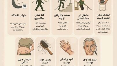 نوراینفو | 9 نشانه‌ای که می‌گوید بدن شما زودتر از موعد پیر شده است