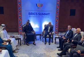 Iran president and Abu Dhabi crown prince meet in New Delhi