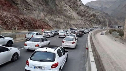 ترافیک سنگین در آزادراه قزوین ـ کرج و محور شهریار ـ تهران