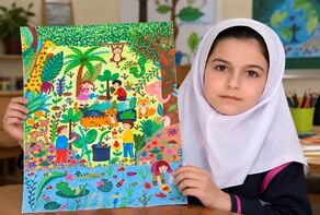 دختر ۱۰ ساله خوزستانی برنده جایزه ویژه یونیسف در رقابت جهانی نقاشی شد