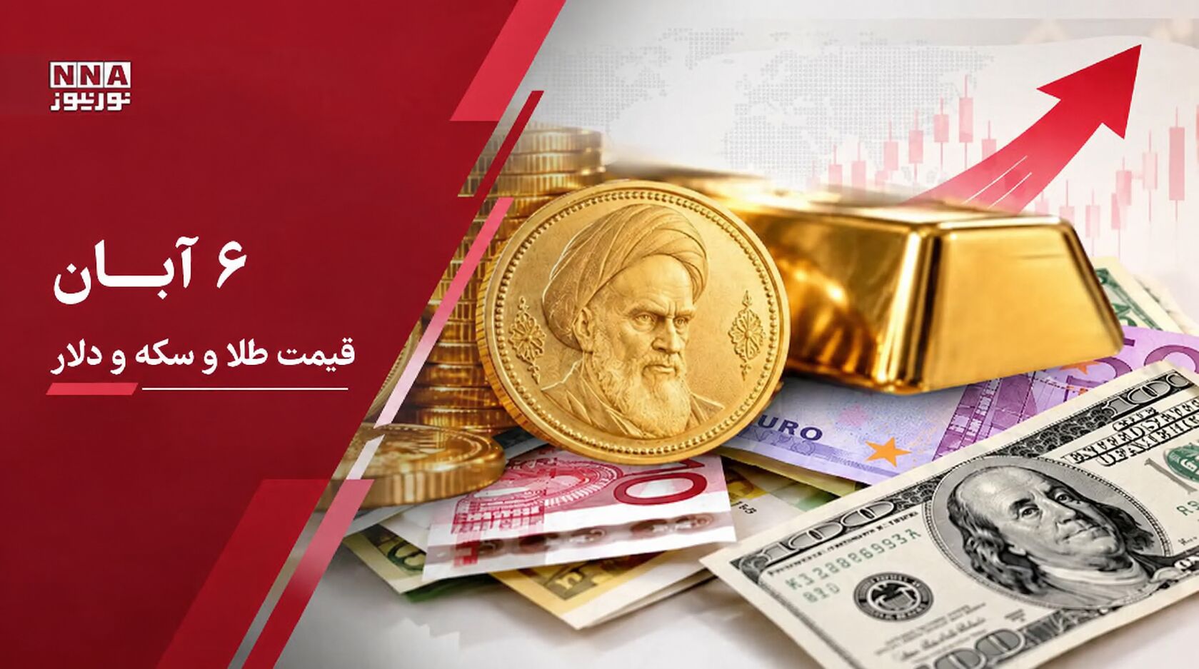 آخرین قیمت دلار، طلا و سکه چهارشنبه 6 آبان 1405 + آرامش در بازار طلا ، افزایش قیمت در بازار ارز